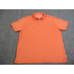 Tommy Bahama Polo Shirt Men's XL Orange Tencel Polyester